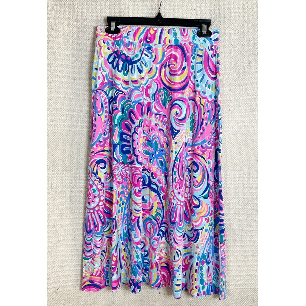 LILLY PULITZER multi Psychedelic Sunshine Shia midi skirt S